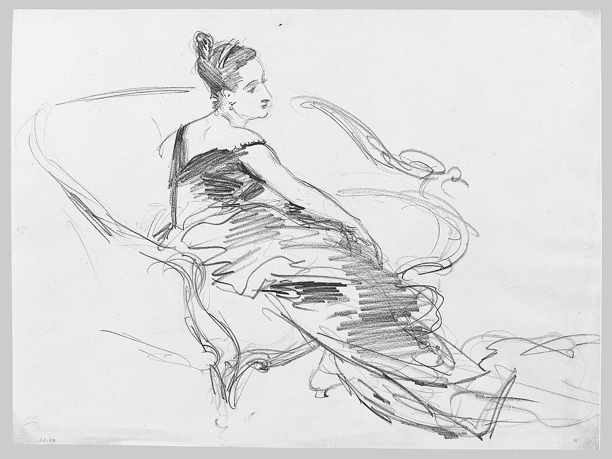 Schizzo di Madame X di John Singer Sargent