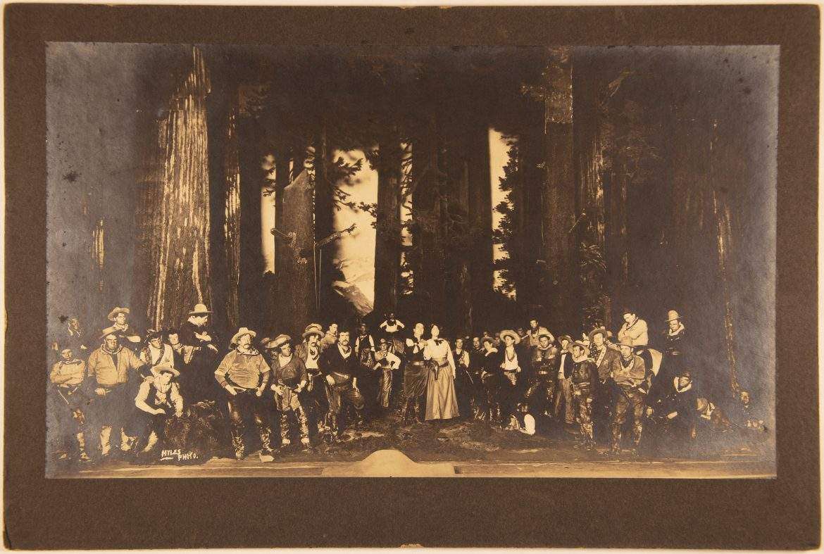 La Fanciulla del West, Atto III, nel 1910 (Fotografo: Myles)