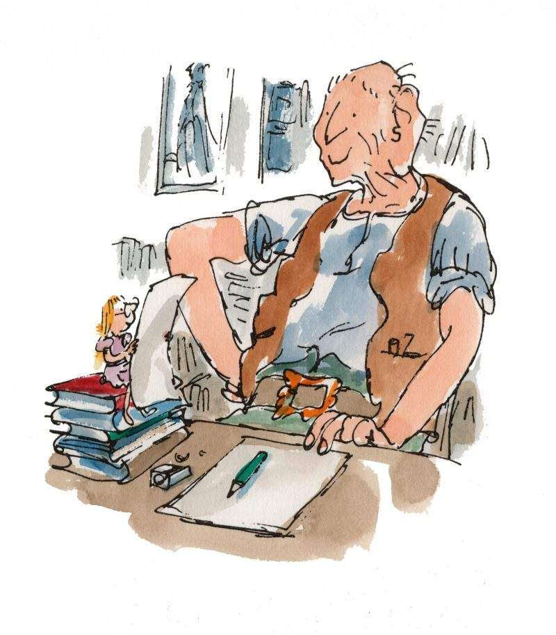Illustrazione di Quentin Blake per "Il GGG" di Roald Dahl
