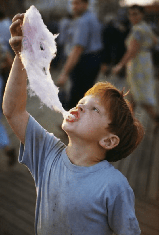 richie eating cotton candy little fugitive coney island nyc 1953 ruth orkin photo archive